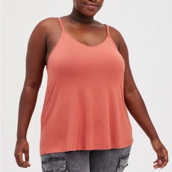 Women’s torrid 2 Orange Pink Swing Super Soft Cami 18 20 2XL 2X XXL - Picture 1 of 13